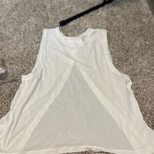 Lululemon white tie back tank size 4